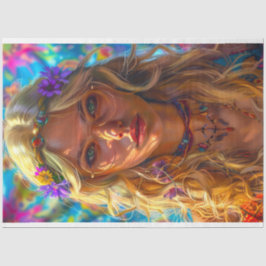 Boho Hippie Bloem Kind Chique Decoupage Tissuepapier