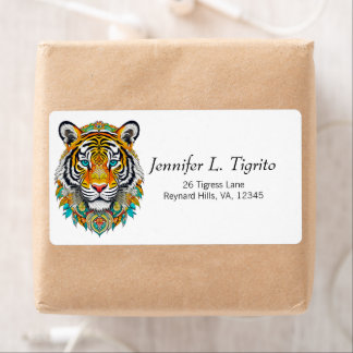 Boho Hippie Chic Floral Year of the Tiger Etiket
