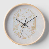 Boho Hippie Clock Bohemian Style Western (Voorkant)