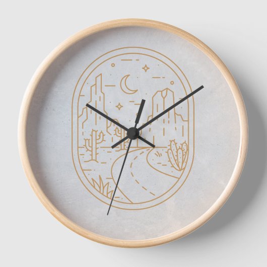 Boho Hippie Clock Bohemian Style Western (Voorkant)