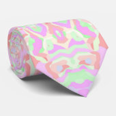 Boho Hippie Eclectic Funky Kleurrijke Pastel Manda Stropdas (Opgerold)