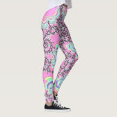 Boho Hippie Eenhoorn Pastel Mandelbrot Fractal Leggings (Rechts)