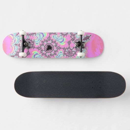 Boho Hippie Eenhoorn Pastel Mandelbrot Fractal Persoonlijk Skateboard (Horizontaal)