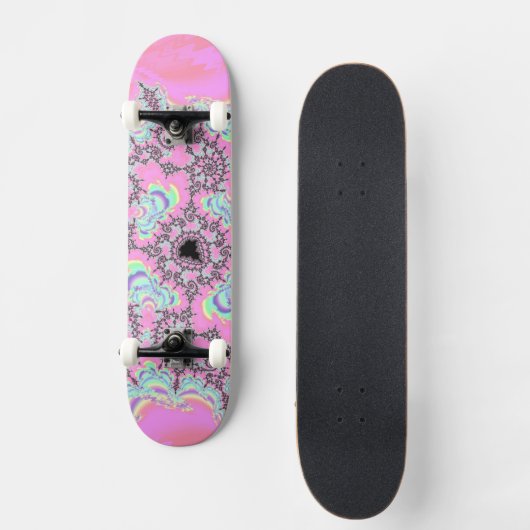 Boho Hippie Eenhoorn Pastel Mandelbrot Fractal Persoonlijk Skateboard (Voorkant)