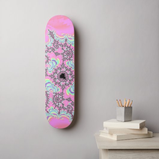 Boho Hippie Eenhoorn Pastel Mandelbrot Fractal Persoonlijk Skateboard (Muurkunst)