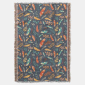 Boho Hippie Feather Pattern Deken (Voorkant Verticaal)