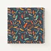 Boho Hippie Feather Pattern Notitieboek (Achterkant)