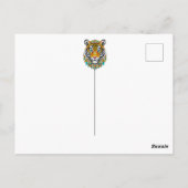 Boho Hippie Floral Year of the Tiger Art Briefkaart (Achterkant)
