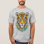 Boho Hippie Floral Year of the Tiger Art T-shirt (Voorkant)