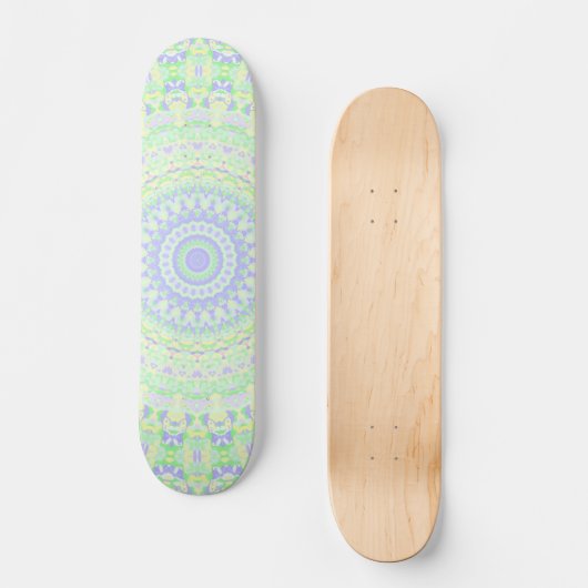 Boho Hippie Funky Eclectische Lente Pastel Mandala Persoonlijk Skateboard (Voorkant)