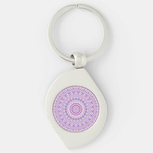 Boho Hippie Funky Groovy Boheemse Kaleidoscoop Sleutelhanger (Voorkant)