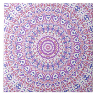 Boho Hippie Funky Groovy Boheemse Kaleidoscoop Tegeltje