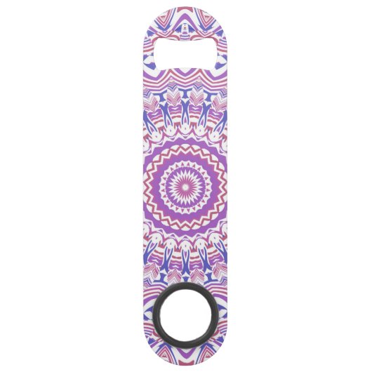 Boho Hippie Funky Groovy Bohemian Kaleidoscoop Speed Flessenopener (Voorkant)