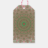 Boho Hippie Funky Trippy  Kerst Mandala Cadeaulabel (Achterkant)