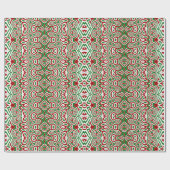 Boho Hippie Funky Trippy Kerst Mandala Cadeaupapier (Vlak)