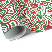 Boho Hippie Funky Trippy Kerst Mandala Cadeaupapier (Rol Hoek)