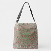 Boho Hippie Funky Trippy Kerst Mandala Crossbody Tas (Achterkant)