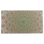 Boho Hippie Funky Trippy Kerst Mandala Kussensloop (Voorkant-Rechts)