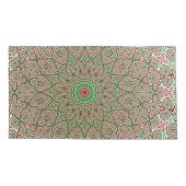 Boho Hippie Funky Trippy Kerst Mandala Kussensloop (Achterkant-Links)