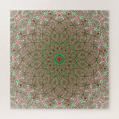 Boho Hippie Funky Trippy  Kerst Mandala Legpuzzel (Horizontaal)