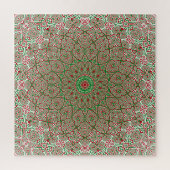 Boho Hippie Funky Trippy  Kerst Mandala Legpuzzel (Verticaal)