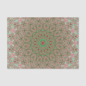 Boho Hippie Funky Trippy Kerst Mandala Tissuepapier (Voorkant)