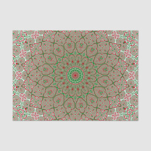 Boho Hippie Funky Trippy  Kerst Mandala Tissuepapier