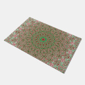 Boho Hippie Funky Trippy Sieraad Kerst Mandala  Deurmat (Schuin)