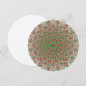 Boho Hippie Funky Trippy Weelderige Kerst Mandala Kaart (Voorkant / Achterkant)