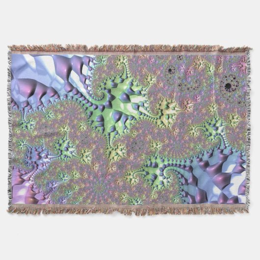 Boho Hippie Groovy Glimmende Kleurrijke Regenboog  Deken (Voorkant)