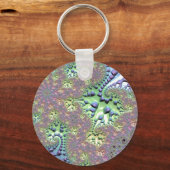 Boho Hippie Groovy Glimmende Kleurrijke Regenboog Sleutelhanger (Achterkant)