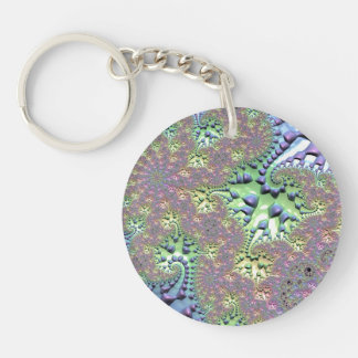 Boho Hippie Groovy Glimmende Kleurrijke Regenboog  Sleutelhanger
