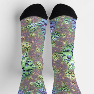 Boho Hippie Groovy Glimmende Kleurrijke Regenboog Sokken