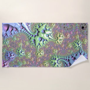 Boho Hippie Groovy Glimmende Kleurrijke Regenboog  Strandlaken