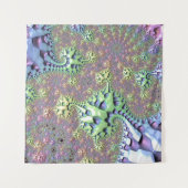 Boho Hippie Groovy Glimmende Kleurrijke Regenboog  Wandkleed (Voorkant (horizontaal))