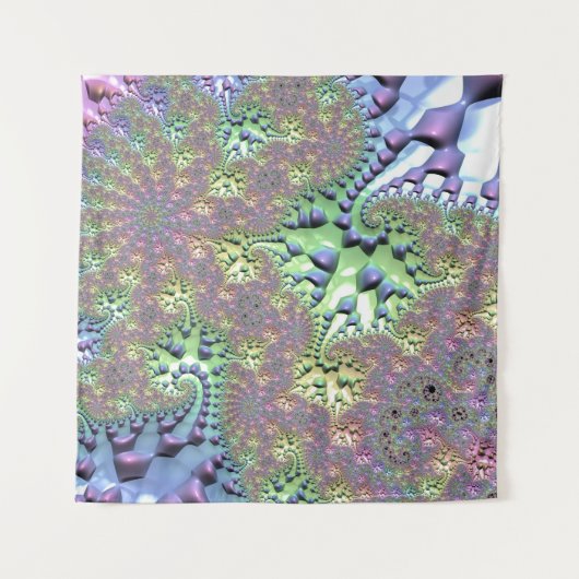 Boho Hippie Groovy Glimmende Kleurrijke Regenboog  Wandkleed (Voorkant)