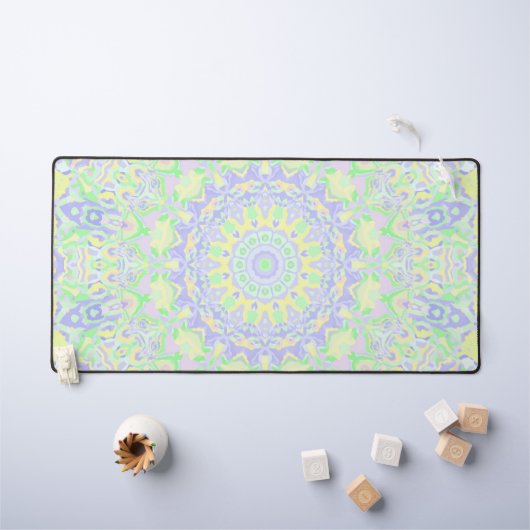 Boho Hippie Groovy Quirky Kleurrijke Zachte Pastel Bureaumat (Kindertafel)