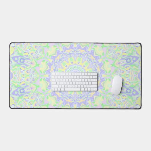 Boho Hippie Groovy Quirky Kleurrijke Zachte Pastel Bureaumat (Keyboard & Muis)