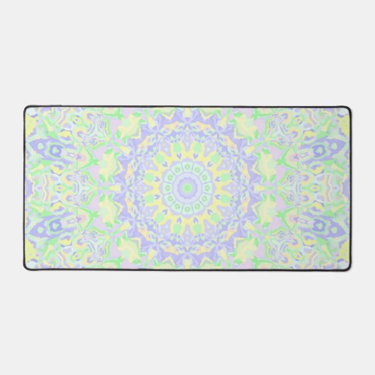 Boho Hippie Groovy Quirky Kleurrijke Zachte Pastel Bureaumat (Voorkant)
