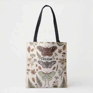 Boho Hippie Hekserige Mystieke Motten Tote Bag
