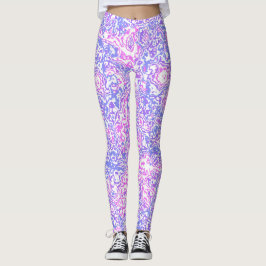 Boho Hippie Kleurrijke Levendige Jewel Tone Marble Leggings