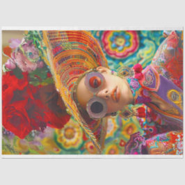 Boho Hippie levendig gekleurde decoupage Tissuepapier