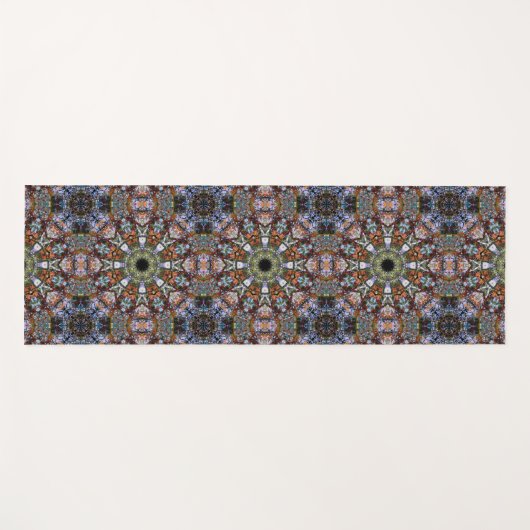 Boho Hippie Mandala Tegel Abstract Yogamat (Voorkant (horizontaal))