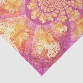 Boho Hippie Paars Gold Kaleidoscope Butterflies Tissuepapier (Detail)