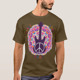 BoHo Hippie Peace Love Retro Music T-shirt