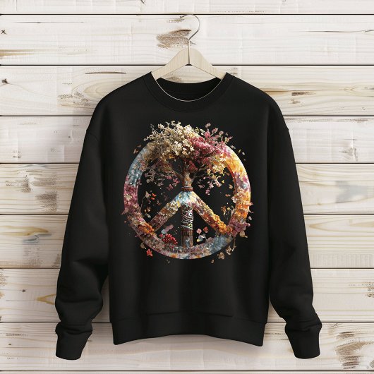 Boho Hippie Peace Sign Sweatshirt