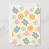 Boho Hippie Rainbow Floral Baby shower Uitnodiging (Achterkant)