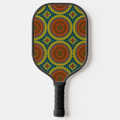 Boho Hippie Red Yellow Blue Tribal Ethnic Pickleball Paddle (Achterkant)