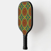 Boho Hippie Red Yellow Blue Tribal Ethnic Pickleball Paddle (Links)