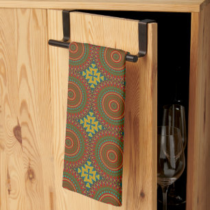 Boho Hippie Red Yellow Blue Tribal Ethnic Theedoek